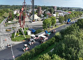 Foto vom Strassenbau vor dem Conny Land