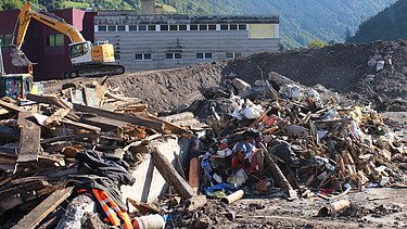 Sortierung der unterschiedlichen Materialien zum Recylen 