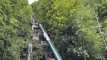 Bild vom Bau Kleinwasserkraftwerk Luchsingen