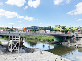 Foto von Bauarbeiten an der Tössbrücke