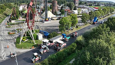 Foto vom Strassenbau vor dem Conny Land