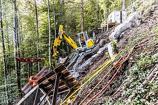 Bild vom Bau Kleinwasserkraftwerk Luchsingen