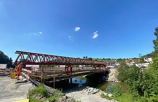 Foto von Bauarbeiten an der Tössbrücke