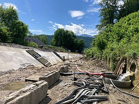 Foto von Arbeiten im Oberwasserkanal