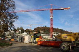 Sicht auf die Baustelle im November 2024