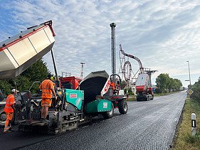 Foto vom Strassenbau vor dem Conny Land