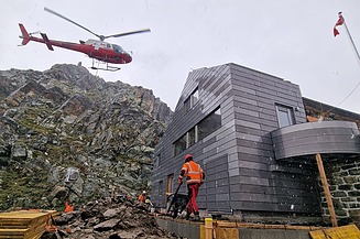 Foto von Bauarbeiten SAC-Hütte