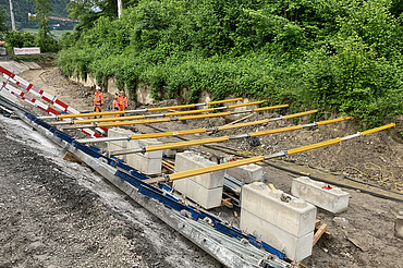 Foto von Arbeiten im Oberwasserkanal