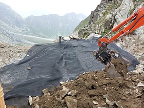 Foto von Bauarbeiten SAC-Hütte