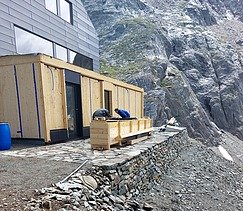 Foto von Bauarbeiten SAC-Hütte