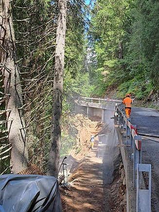 Bild von Bauarbeiten an der via Cavorgia