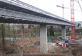 Foto von der Sanierung Viadukt Mühle in Wil