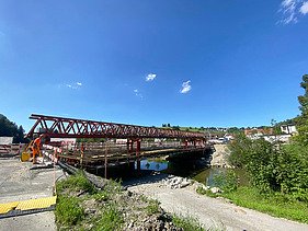 Foto von Bauarbeiten an der Tössbrücke