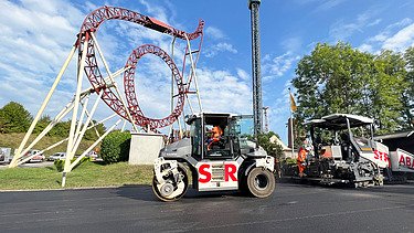 Foto vom Strassenbau vor dem Conny Land