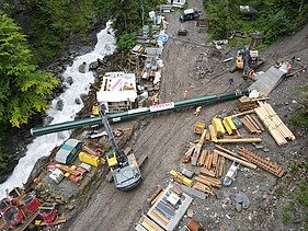 Bild vom Bau Kleinwasserkraftwerk Luchsingen